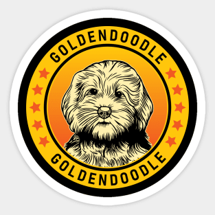 Goldendoodle Dog Portrait Sticker